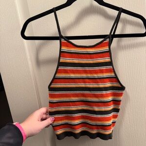Urban Outfitters Striped Multicolor Knit Tank Top